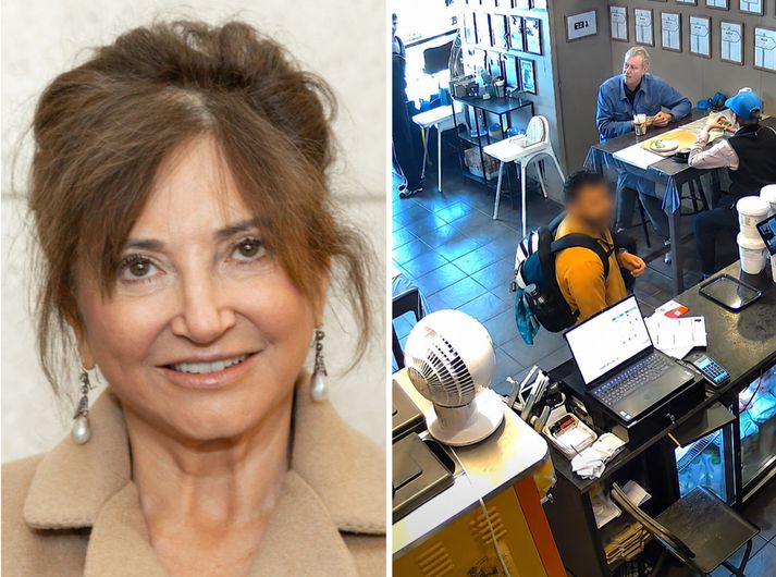 Dorrit Moussaief virðist ekki ánægð með þessa landa sína.