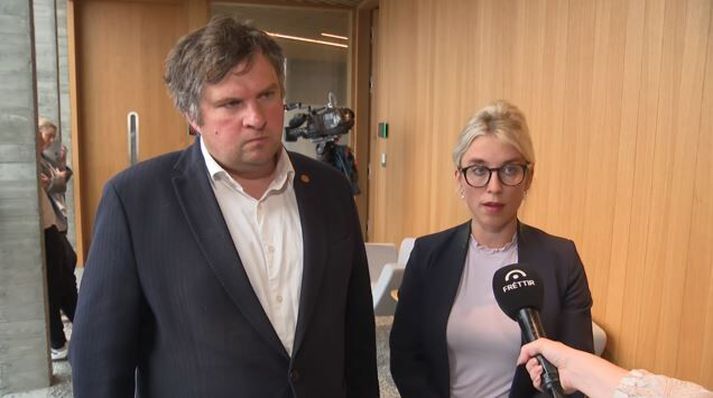 Pawel Bartoszek, þingmaður Viðreisnar og formaður utanríkismálanefndar þingsins, og Diljá Mist Einarsdóttir, þingmaður Sjálfstæðisflokks og fulltrúi í utanríkismálanefnd. 
