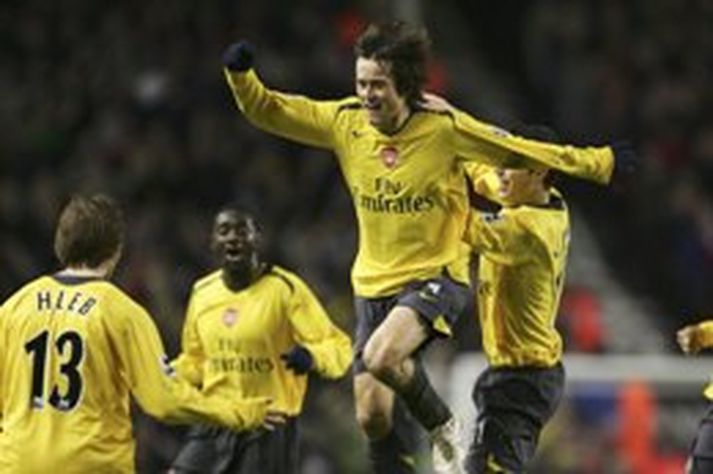 Tomas Rosicky fagnar.