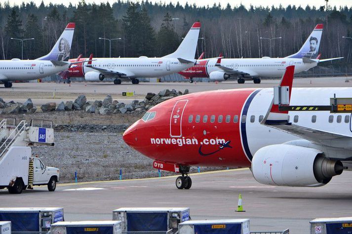 Boeing 737 Max-þotur Norwegian hafa varla verið hreyfðar frá því í mars árið 2019.