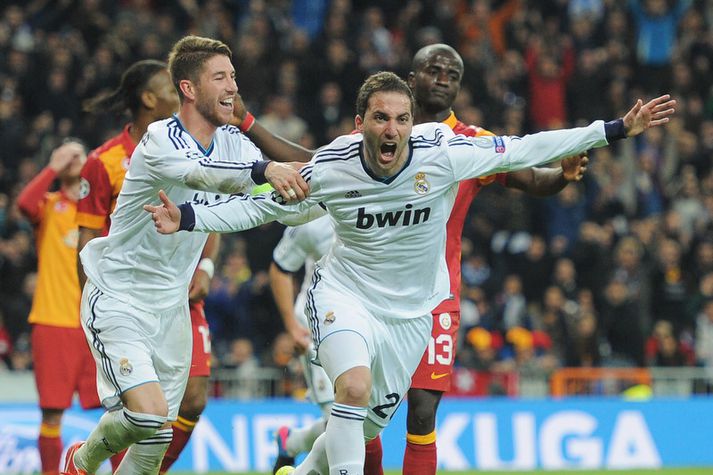 Gonzalo Higuain í leik með Real Madrid.