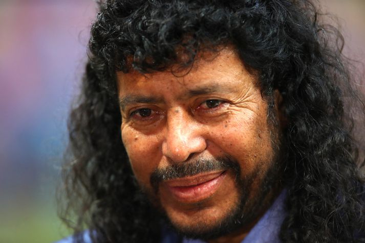 René Higuita á HM í Rússlandi í sumar.