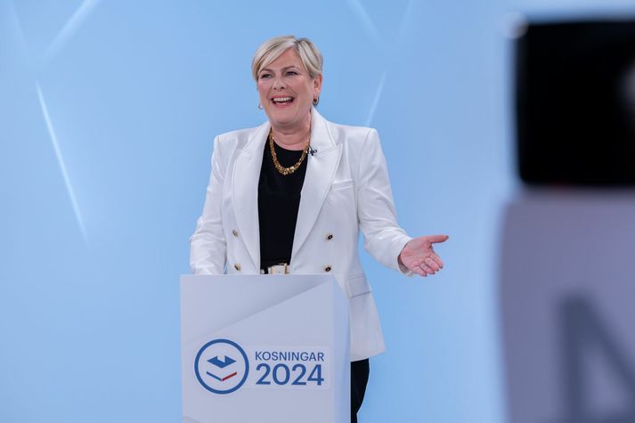 Halla Tómasdóttir er efst í fyrstu tölum.