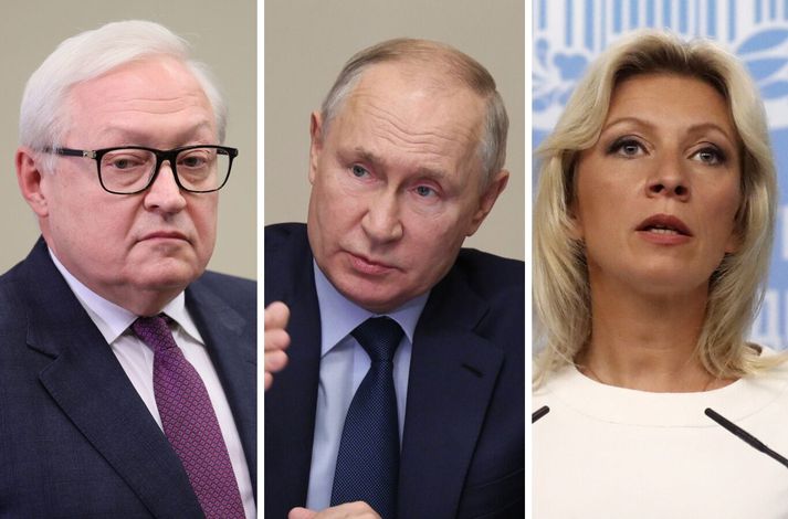 Sergei Ríabkóv, Vladimír Pútín og María Sakaróva.