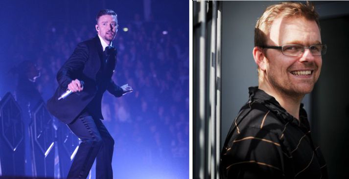 Timberlake til vinstri, Ísleifur til hægri.