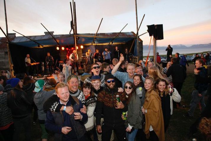 Góð stemning hefur verið á Drangey Music Festival síðastliðin tvö ár.