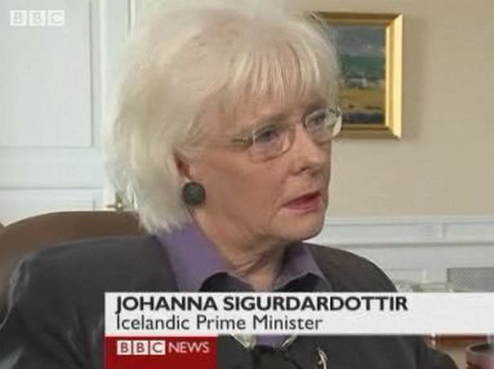 Jóhanna Sigurðardóttir forsætisráðherra.