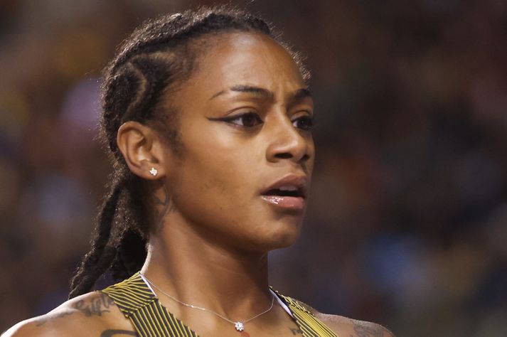 Sha'Carri Richardson er ríkjandi heimsmeistari í 100 metra hlaupi kvenna en var handtekin fyrir að ráðast á kærastann sinn.