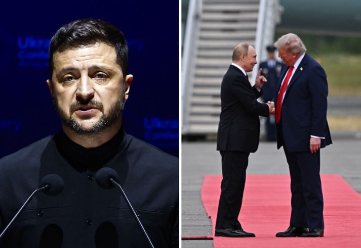 Selenskí mun funda með Trump sem fundaði í gær með Pútín.