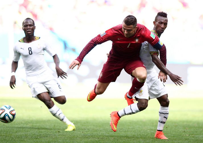Cristiano Ronaldo í kröppum dansi.