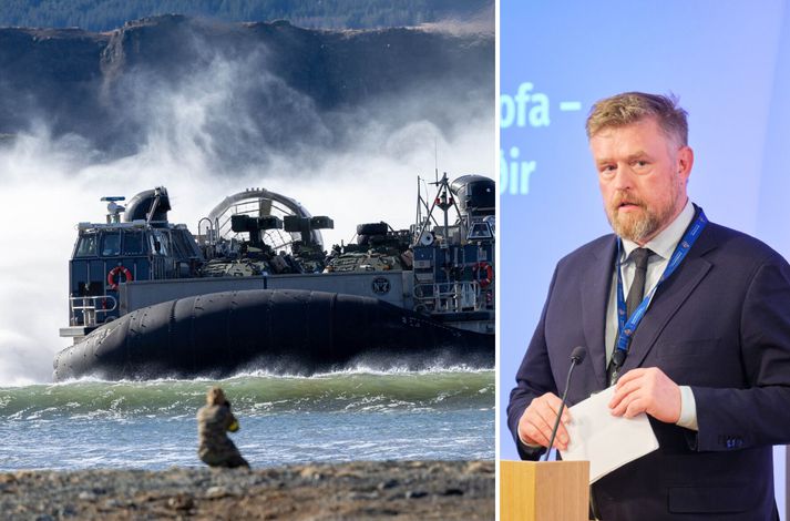 Jónas G. Allansson er skrifstofustjóri varnarmálaskrifstou utanríkisráðuneytisins en myndin til vinstri er frá Norðurvíkingi árið 2022.