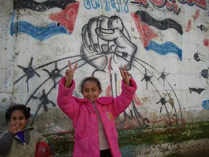 Palestínsk börn í Nablus. Úr myndasafni.