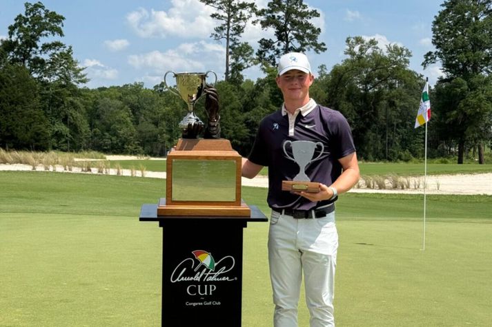 Gunnlaugur Árni eftir sigurinn á Arnold Palmer Cup í fyrra