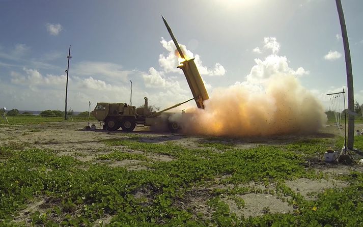 Svokallað THAAD-eldflaugavarnarkerfi, eða Terminal High Altitude Area Defense system.