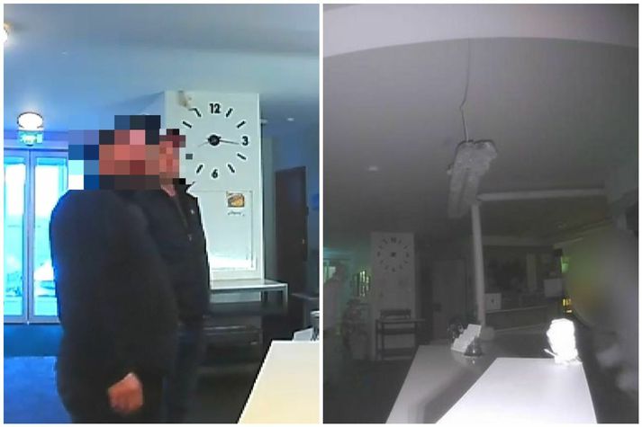Mennirnir tveir komu sem gestir á gistiheimilið um daginn en snéru síðan aftur um nóttina og fóru ránshendi um veitingahúsið.