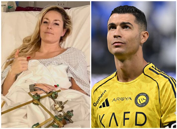 Cristiano Ronaldo var virkur í athugasemdum hjá bandarísku skíðakonunni Lindsey Vonn.