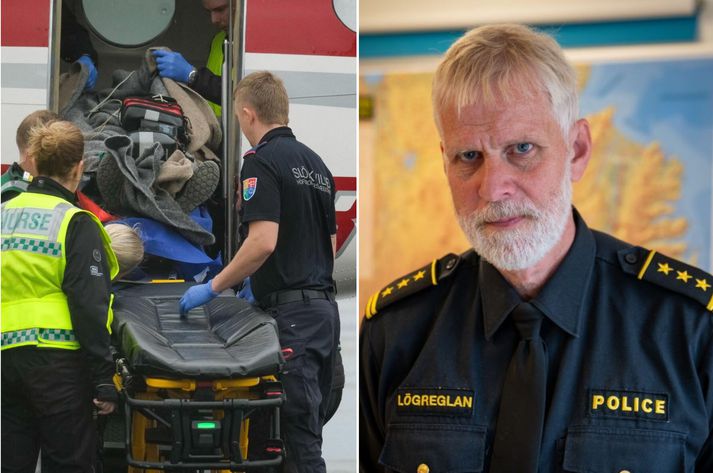 Mikið viðbragð var á Reykjavíkurflugvelli í gær þegar tvær sjúkraflugvélar Norlandair lentu með fólk sem slasaðist á Jökuldalsheiði. Kristján Ólafur Guðnason, yfirlögregluþjónn hjá lögreglunni á Austurlandi, ræddi við fréttastofuna um starf á vettvangi slyssins.