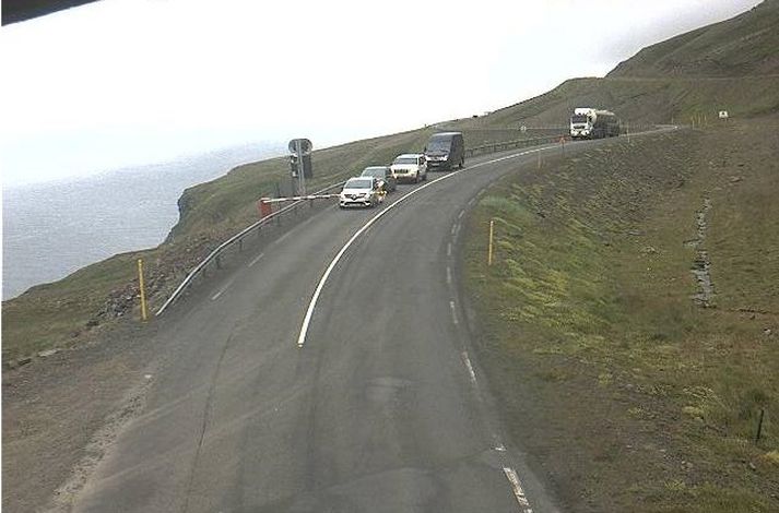 Úr vefmyndavél Vegagerðarinnar má sjá að umferð í gegnum Múlagöng er farin að róast.