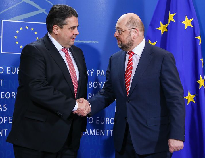 Sigmar Gabriel og Martin Schultz hafa lengi starfað saman.