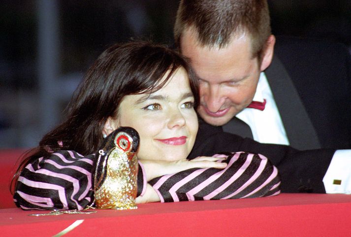 Björk og Lars von Trier á kvikmyndahátíðinni í Cannes.