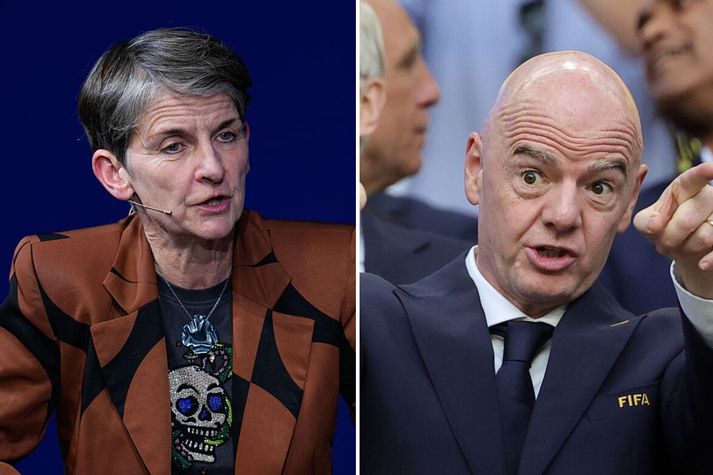Laura McAllister, varaforseti UEFA, gagnrýnir forseta FIFA harðlega.
