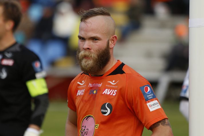 Ásgeir Börkur er þekktur fyrir að gefa 110 prósent í hverjum einasta leik.