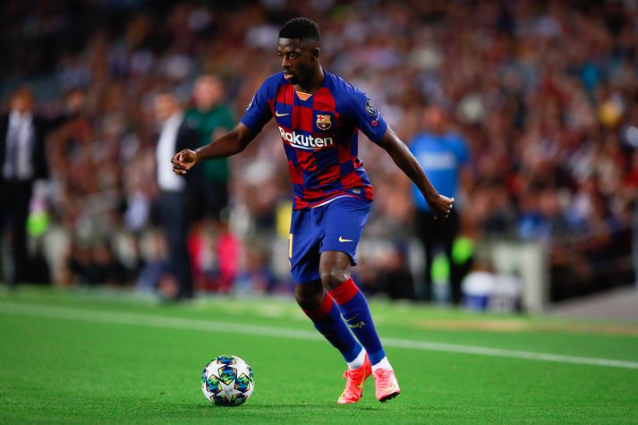 Ousmane Dembele í leik Barcelona gegn Inter í gærkvöldi.