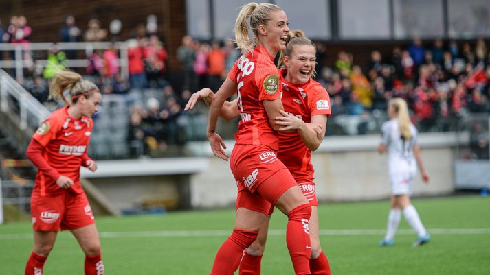 Svava Rós Guðmundsdóttir skoraði fyrir Brann í dag.