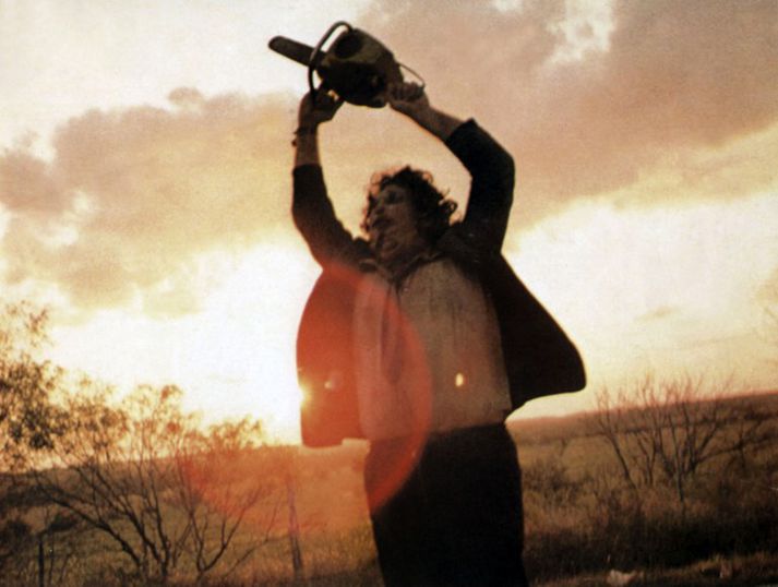 Gunnar Hansen í hlutverki sínu sem Leðurfés í frægustu mynd Hooper.