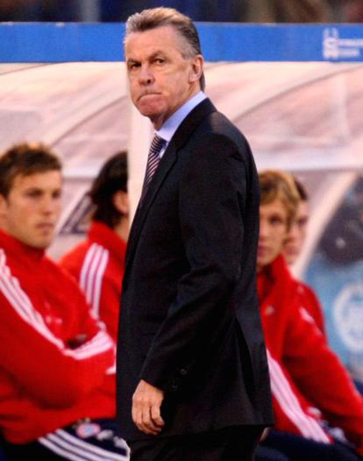 Ottmar Hitzfeld ekki sáttur.