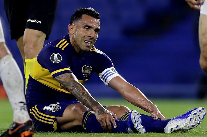 Carlos Tevez í leik með liði Boca Juniors.