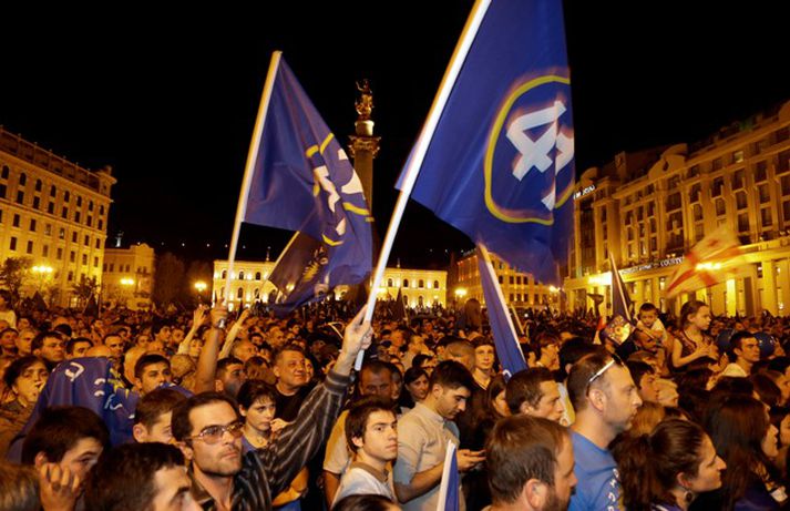 Frá Tbilisi í Georgíu í nótt.