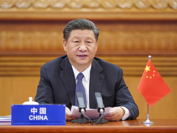 Kínversk stjórnvöld vilja ekki að uppruni kórónuveirunnar sé rannsakaður. Hér sést Xi Jinping, aðalritari kínverska kommúnistaflokksins og forseti Kína.