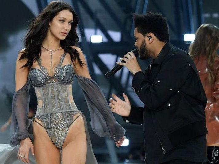 Bella Hadid og The Weeknd stuttu eftir að þau hættu saman.