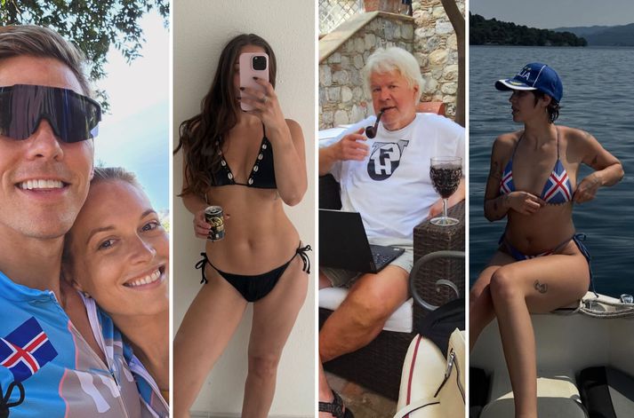 Jón Jónsson, Hafdís Björk, Kristín Pétursdóttir, Óli Harðar og Bríet nutu öll veðurblíðunnar á Ítalíu síðasta mánuðinn.