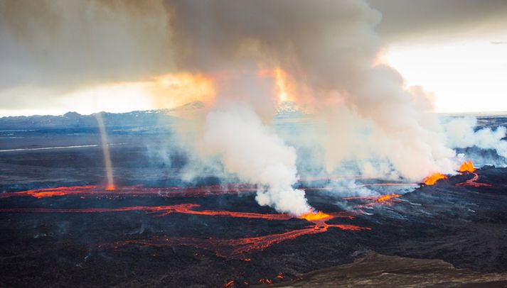 Í kvikuganginum hafa mælst ellefu skjálftar á síðasta sólarhring, þeir stærstu um 1,5 stig.