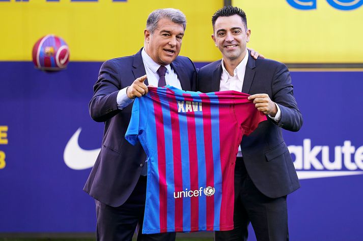 Orðrómar hafa verið á sveimi að Laporta vilji Xavi burt frá Barcelona. 