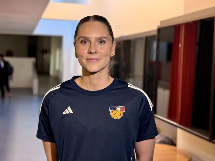 Andrea Jacobsen vonast til að verða orðin klár í slaginn fyrir heimsmeistaramótið í handbolta.