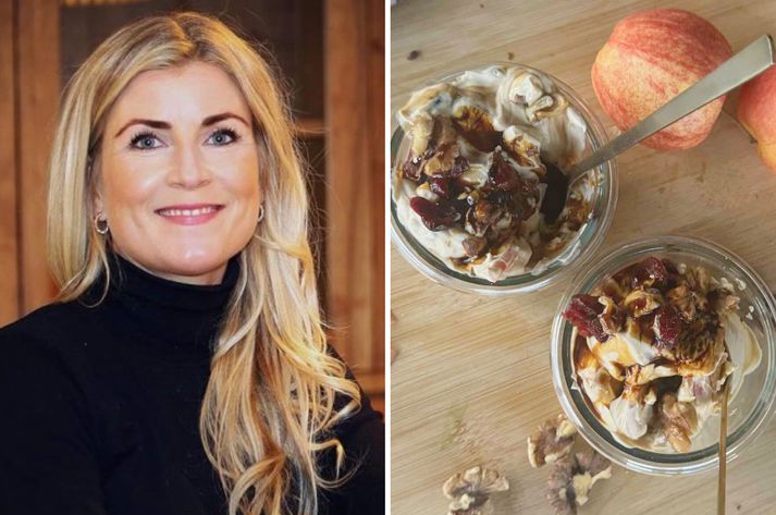 Jana deilir hér uppskrift að ljúffengu eplasalati sem er frábær morgunmatur eða millimál.