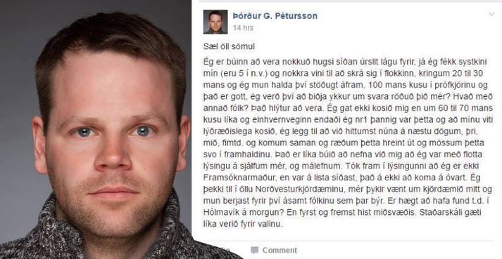 Þórður sagði í stöðuuppfærslu á Facebook að hann hefði fengið nokkra vini og ættingja til að kjósa sig.