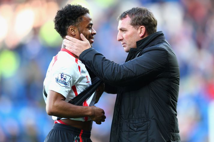 Brendan Rodgers og Raheem Sterling.