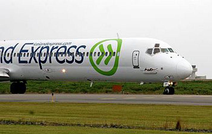 Maðurinn var um borð í vél Iceland Express.