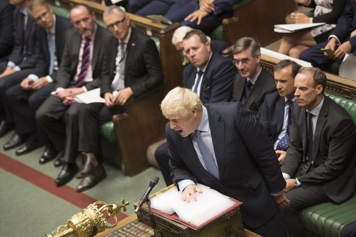 Boris Johnson forsætisráðherra beið ósigur í atkvæðagreiðslu í þinginu um frestun Brexit í kvöld. Hann hefur lagt fram frumvarp um að flýta kosningum.