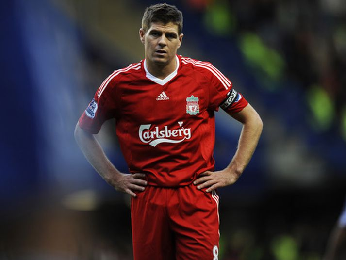 Steven Gerrard, fyrirliði Liverpool.