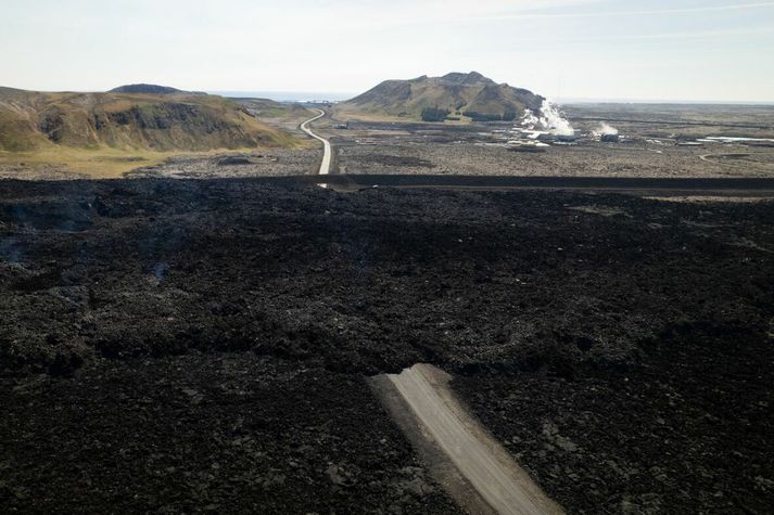 Mynd af gossvæðinu, tekin í byrjun júní.