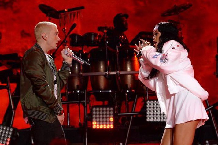 Eminem og Rihanna hafa starfað saman áður.
