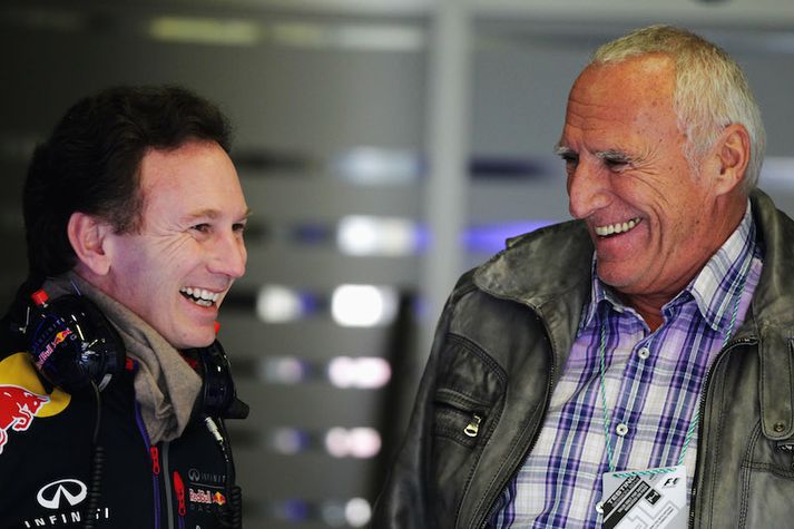 Christian Horner keppnisstjóri Red Bull og Dietrich Mateschitz