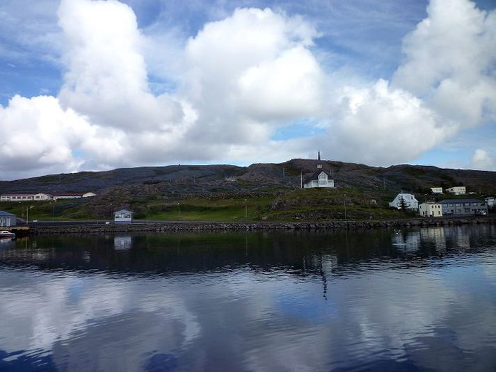 Hólmavík skartaði sínu fegursta á öðrum degi ferðalagsins.