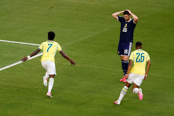 Vinicius Junior gerði tvö mörk fyrir Brasilíu í kvöld