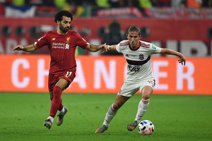 Luis og Salah á HM félagsliða í Katar 2019. Salah með Liverpool og Luis með Flamengo.